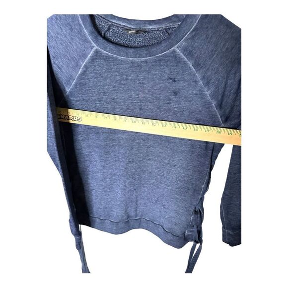 Ana sweatshirt tie up the side with grommets  blue women’s size M - Picture 4 of 9